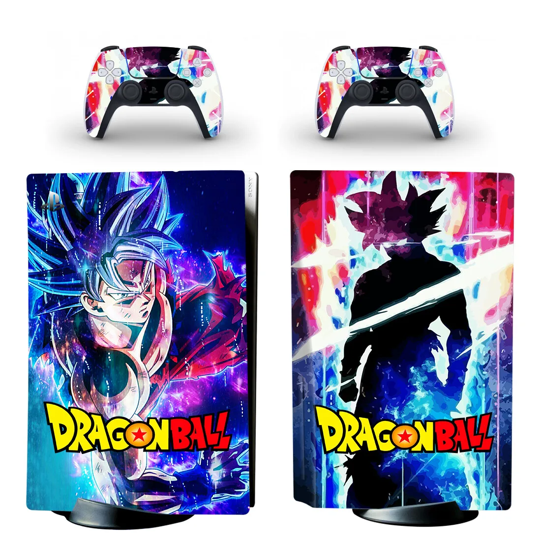 Anime Ultra Instinct Goku PS5 Disc Skin Sticker Decal Cover for Console Controller PS5 Standard Disk Skin Sticker Vinyl