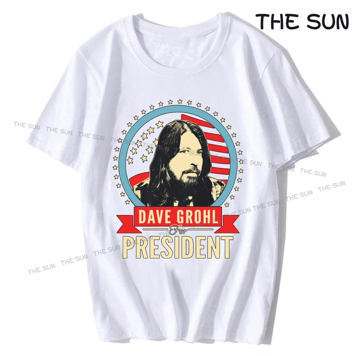 Dave Grohl T Shirt Man Printing Family T-Shirt Spring Autumn Classical Fitted Mens Tshirt  Vintage   T Shirts for Men Cotton