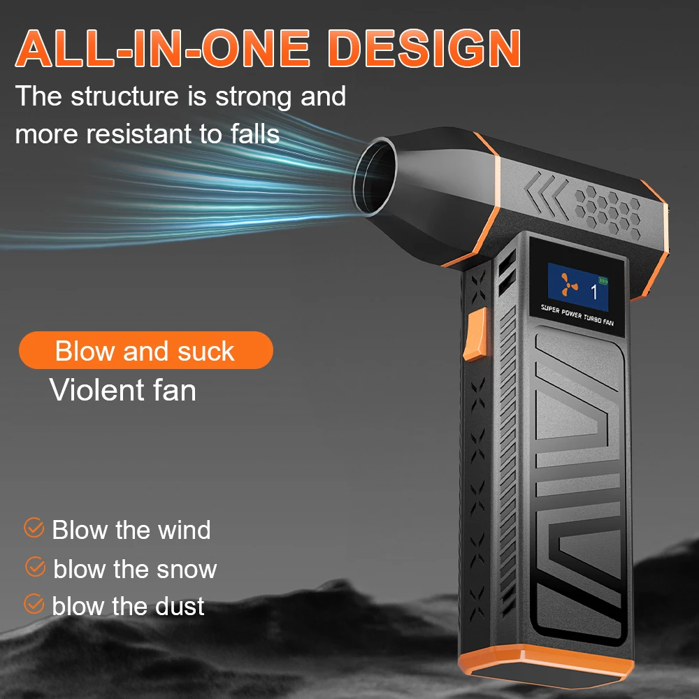 

Turbo Jet Fan Violent fan 2025 New Electric Air Duster Portable Cleaning Blower Tool Car Blowing Snow Type-C Charging 130000 RPM