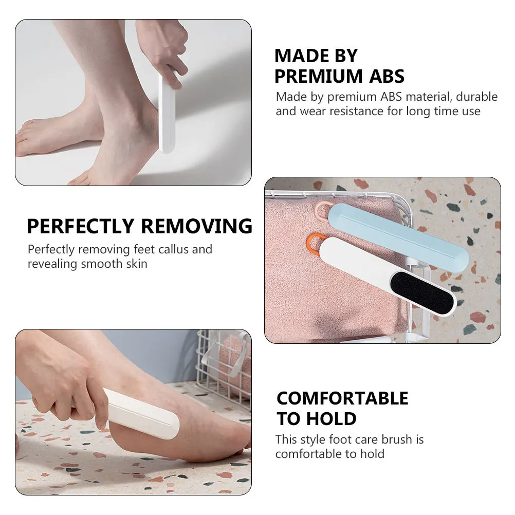 2 قطعة أدوات باديكير ملف القدم دائم ABS المواد العملي قبضة مريحة للعناية بالقدمين التقشير أداة باديكير