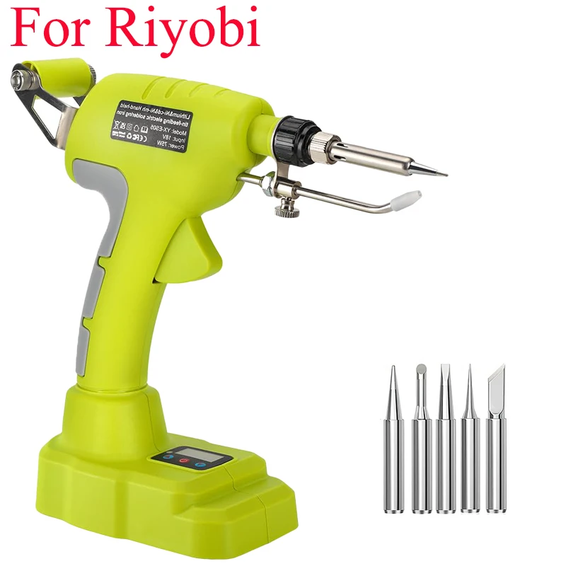

75W Electric Soldering Gun LED Digital Cordless Electric Soldering Iron Kit for Ryobi 18V Lithium Battery Home DIY Repair Tools