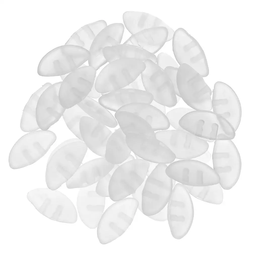 Eyeglass Silicone Nose Pads Oval Shape Push in Replacement Pad for Glasses Daily Comfort Pack