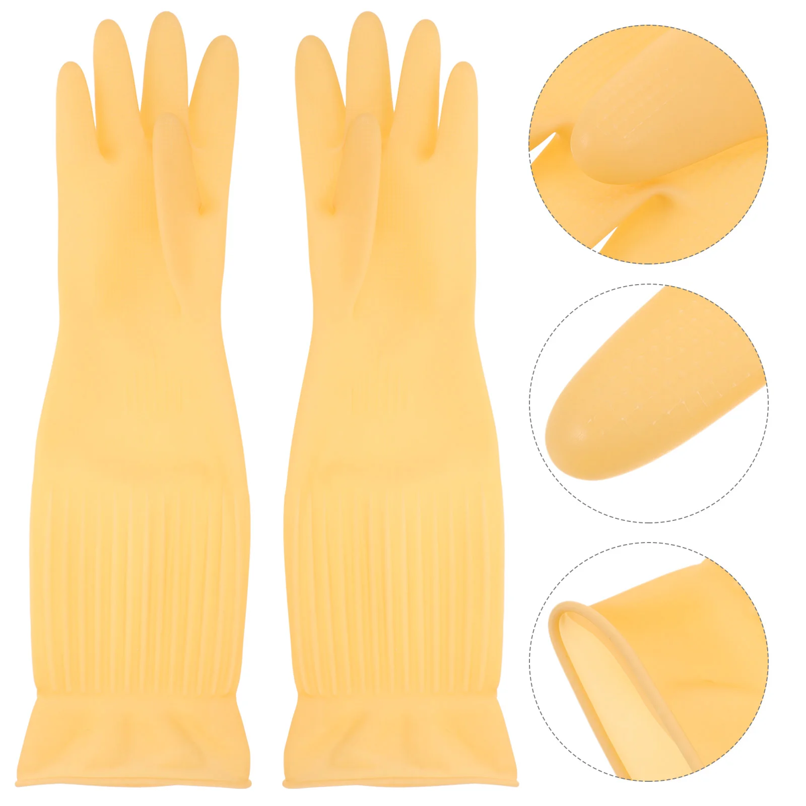 2 Pcs Dishwashing Gloves Cleaning Water Proof Dishwasher Decorative Housework Reusable Dishes Emulsion Kitchen