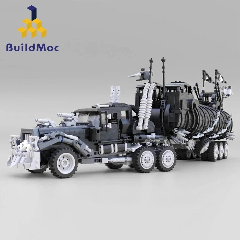 BuildMoc Modified Truck High-Tech Series War Rig May Mad-Max Movie Collection Model Building Blocks Kits Set Bricks Children Toy