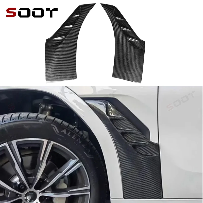 

For BMW X6 G06 2019+ Carbon Fiber Wind knife Auto Fender Side Air Vent Outlet Cover Trim Fit Car AAuto Parts