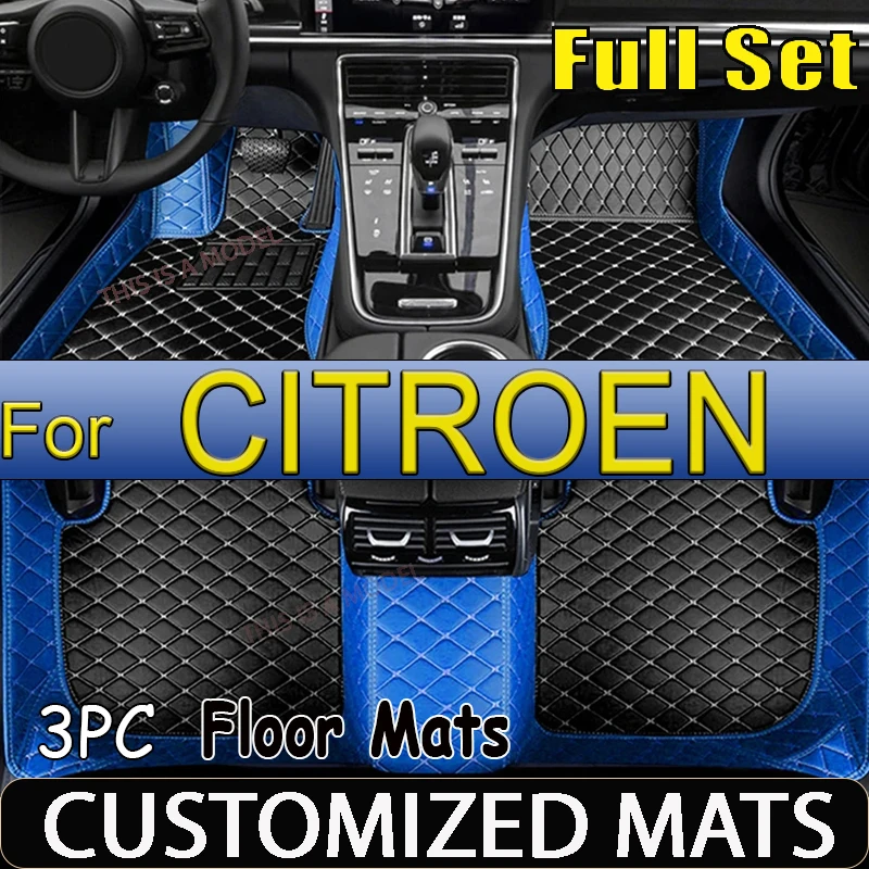 Custom Made Leather Car Floor Mats For CITROEN Caliber Nitro 360 modena 488 Spider Interior Carpets Rugs Foot Pad Accessories