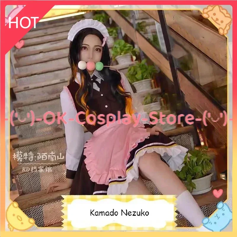 Cosplay Costume Kamado Nezuko Kochou Shinobu Waiter Dress Tanjirou Giyuu Suit Party Uniform