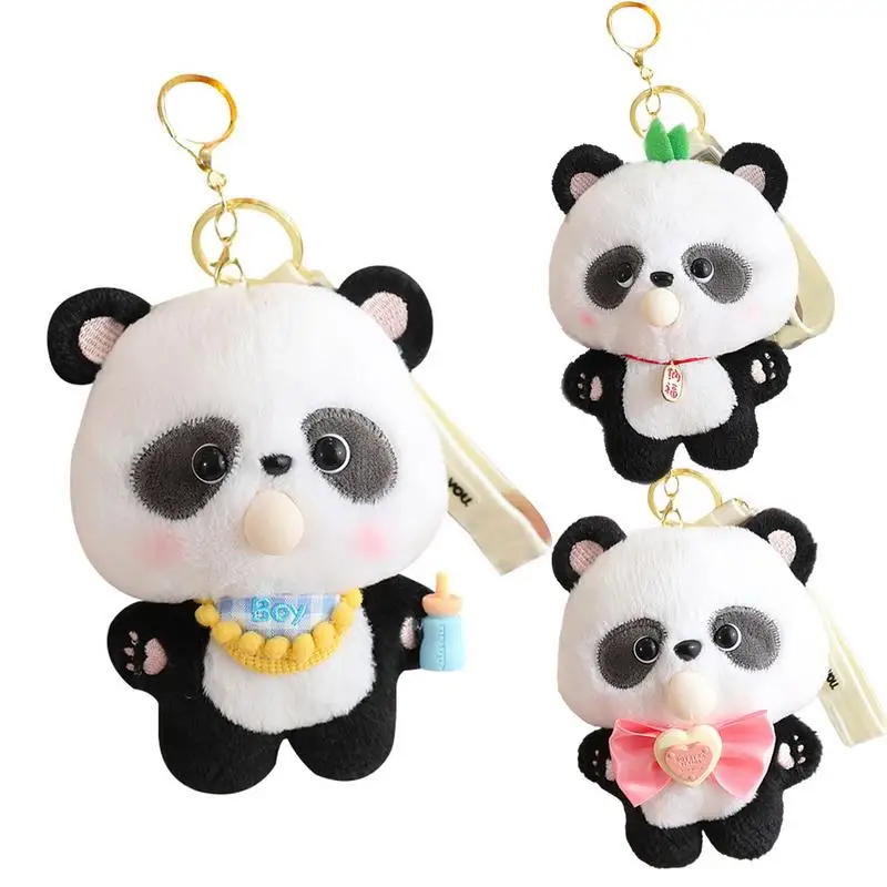 

Panda Plush Keychain Stuffed Animal Keyring Portable Panda Anime Plush Keychain Cute Bear Car Cartoone Key Chain Fashion Gifts