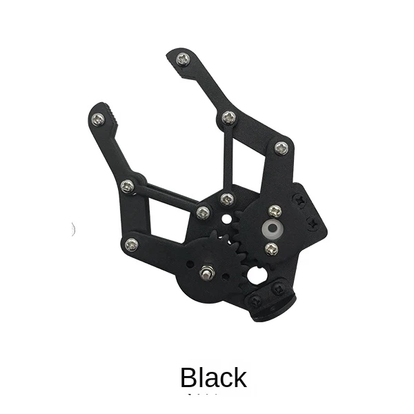 Black Single-Axis Servo Bracket DIY Robot Manipulator Claw Multi-Function Oblique U-Shaped L-Shaped Beam Bearing Robot Arm Parts