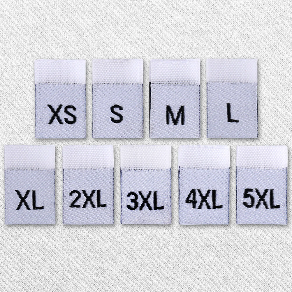 400 PCS Clothing Size Label Garments Labels Tags Clothes White Dresser Folded Cut Sew Name