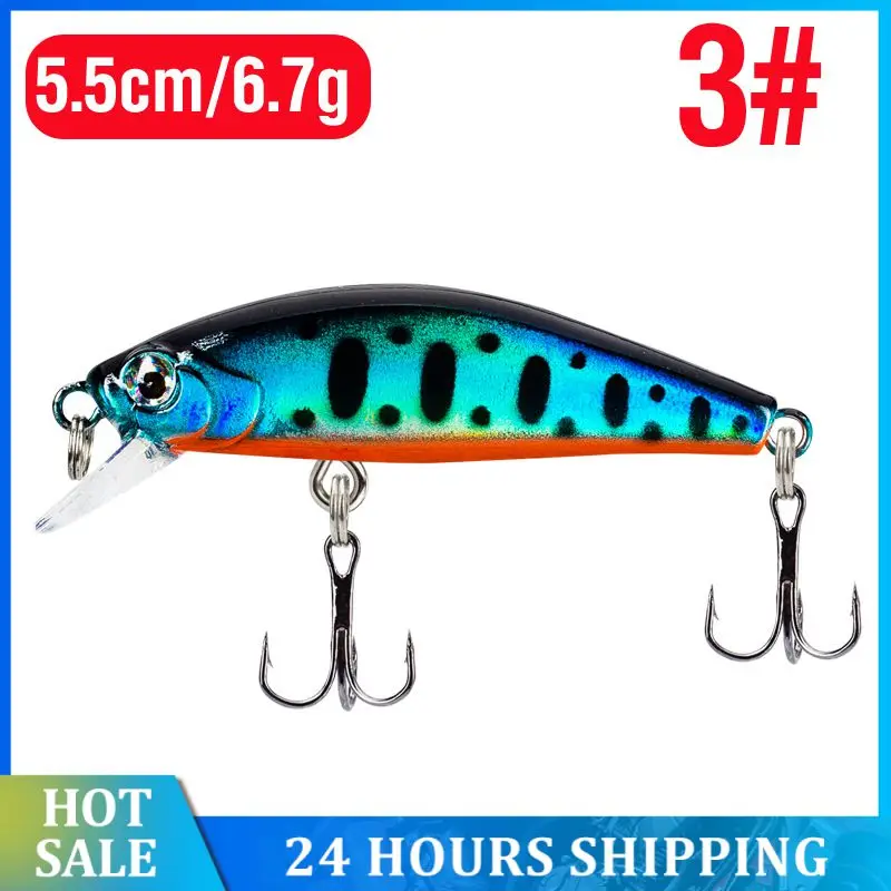 5cm/6.7g Fishing Bait Artificial Luya Bait With Sharp Treble Hooks Fishing Lures With Hook Bionic Swimbait Wobblers Crankbait