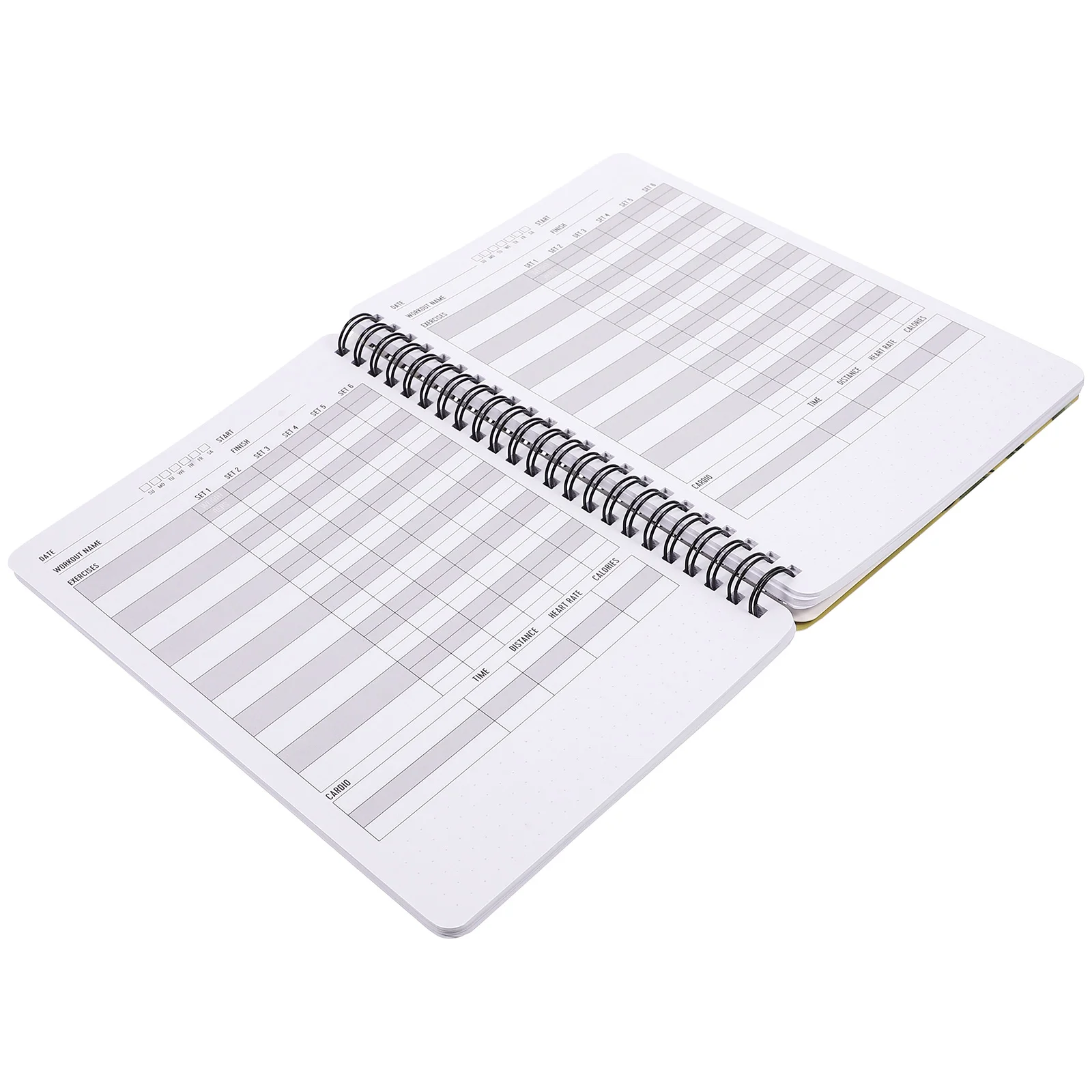 

Fitness Punch Book Log Journal Portable Workout Business Notebook Gym Planner Women Check Weight Lifting