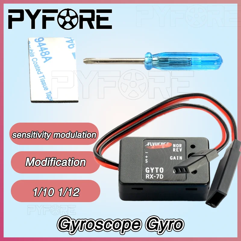 

PYFORE Гироскоп Гироскоп 1/10 1/12 RC Модель Дрифт Гоночный Туристический автомобиль, Радиоуправляемые автомобили, Модификация Аксессуары Чувствительность Моделирование