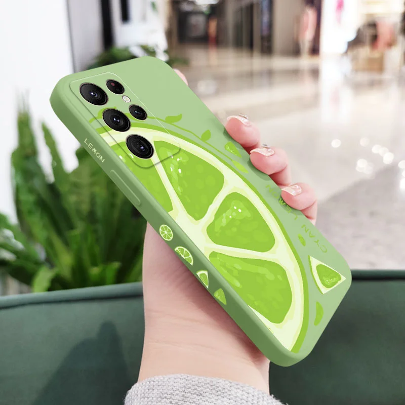 Fresh Lemon Phone Case For Samsung Galaxy S25 S24 S23 S22 S21 S20 Ultra Plus FE S10 S9 S10E Note 20 ultra 10 9 Plus Cover