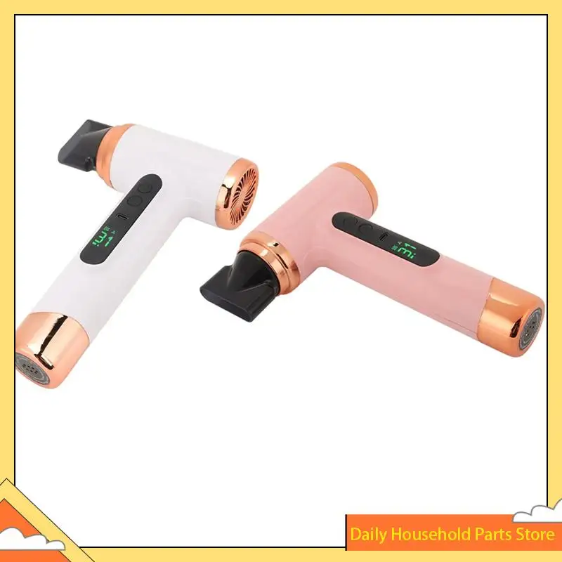 【تخفيضات كبيرة】مجفف شعر بمقبض مريح للشحن عبر USB بالهواء الساخن والبارد بقدرة 200 وات مجفف شعر سريع الجفاف مع فوهة للسفر