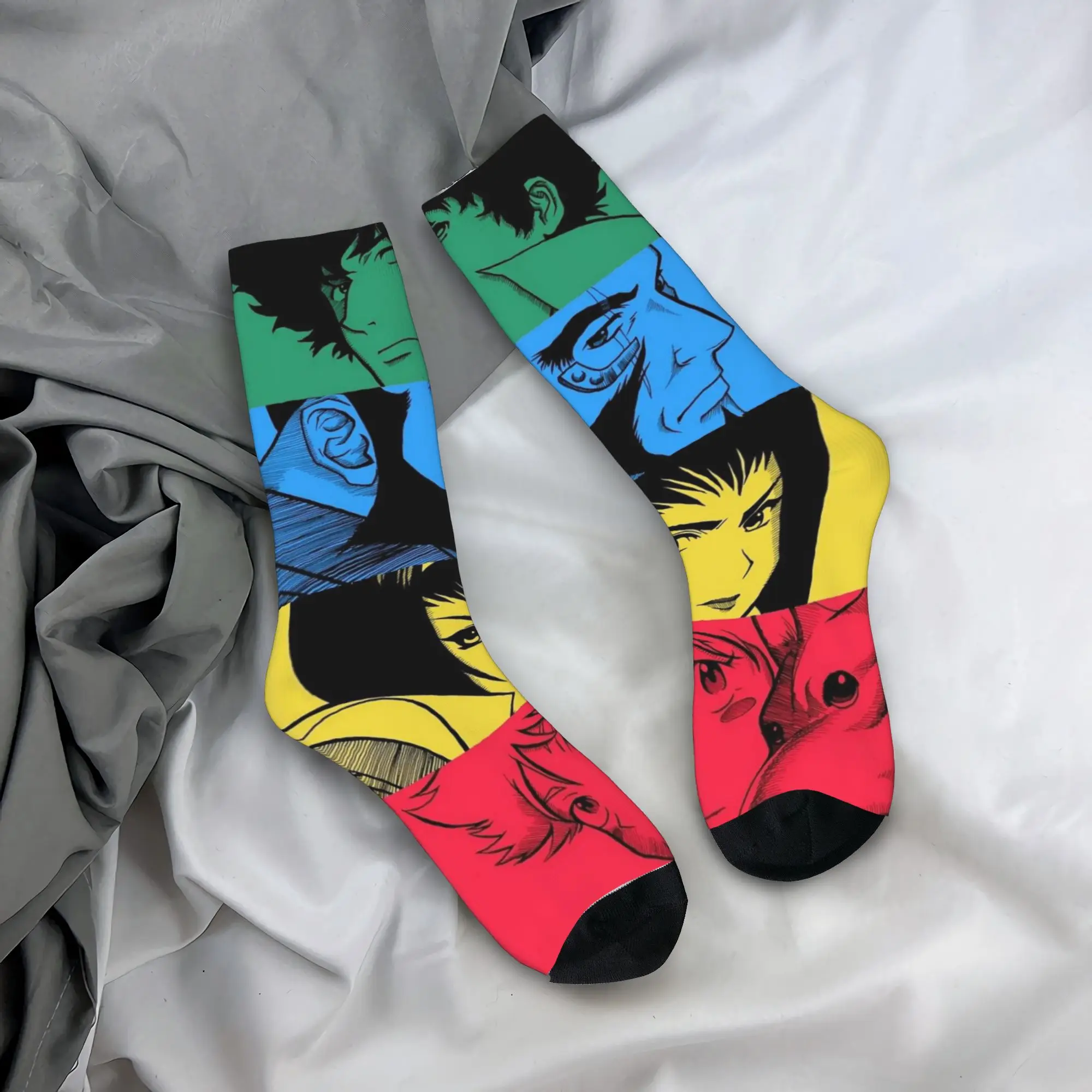

Custom Fashion Cowboy Bebop Anime Socks Men Women Warm 3D Print Cartoon Manga Basketball Sports Socks