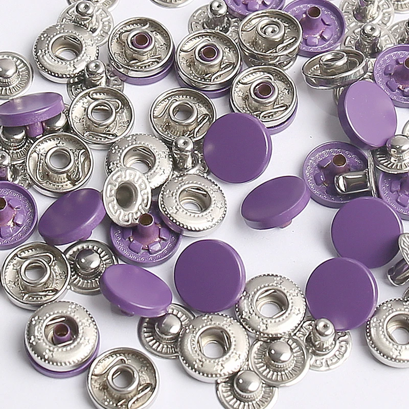 New 12.5/15mm Leather Snap Fasteners Round Duty Metal Buttons,Sewing Accessories Color Button for Clothes, Jackets, Jeans Wears