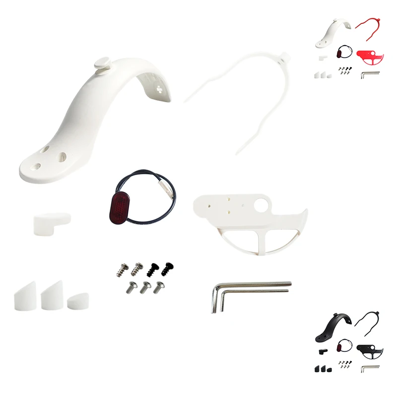 

Scooter Mudguard Bracket Kit Scooter Mud Fender Shock Absorber Guard Taillight For Xiaomi M365 Pro Accessories