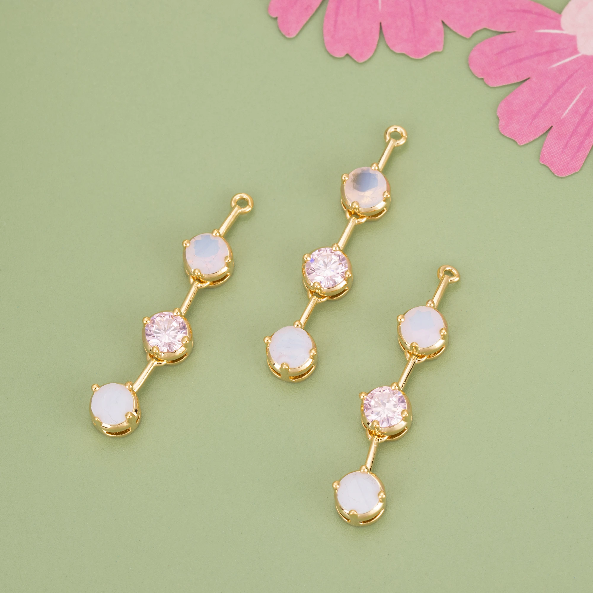 YEGUI MB18,jewelry accessories,nickel free,18k gold rhodium plated,copper,zircons,charms,diy pendants,jewelry making,6pcs/lot