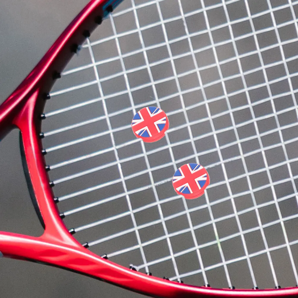 

5Pcs Silicone Tennis Vibration Dampeners National Flag Design Racket Shock Absorbers Tennis Racket Dampeners Stable Performance