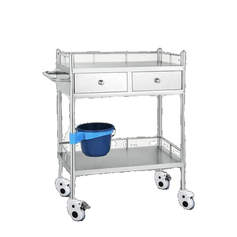 

Medical stainless steel therapeutic car clinic trolley rack operating room medical instrument beauty mobile table