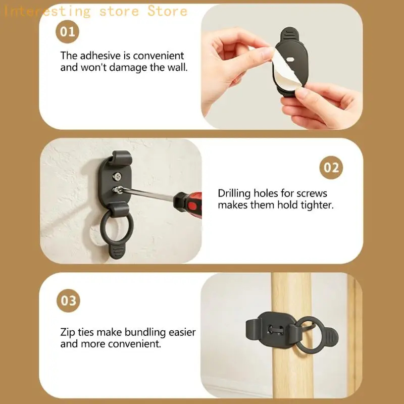 Cable Routing Holders with Stretch Band Retainer, Adhesive Cord Guide Set for Office Desk and Home Charging Areas 55KC