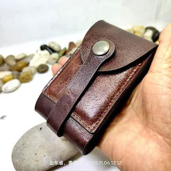 Blongk Multifunctional House Key Bag Leather Large Capacity Key Case Drawstring Key Organizer Card Holder Men Women 1871KL