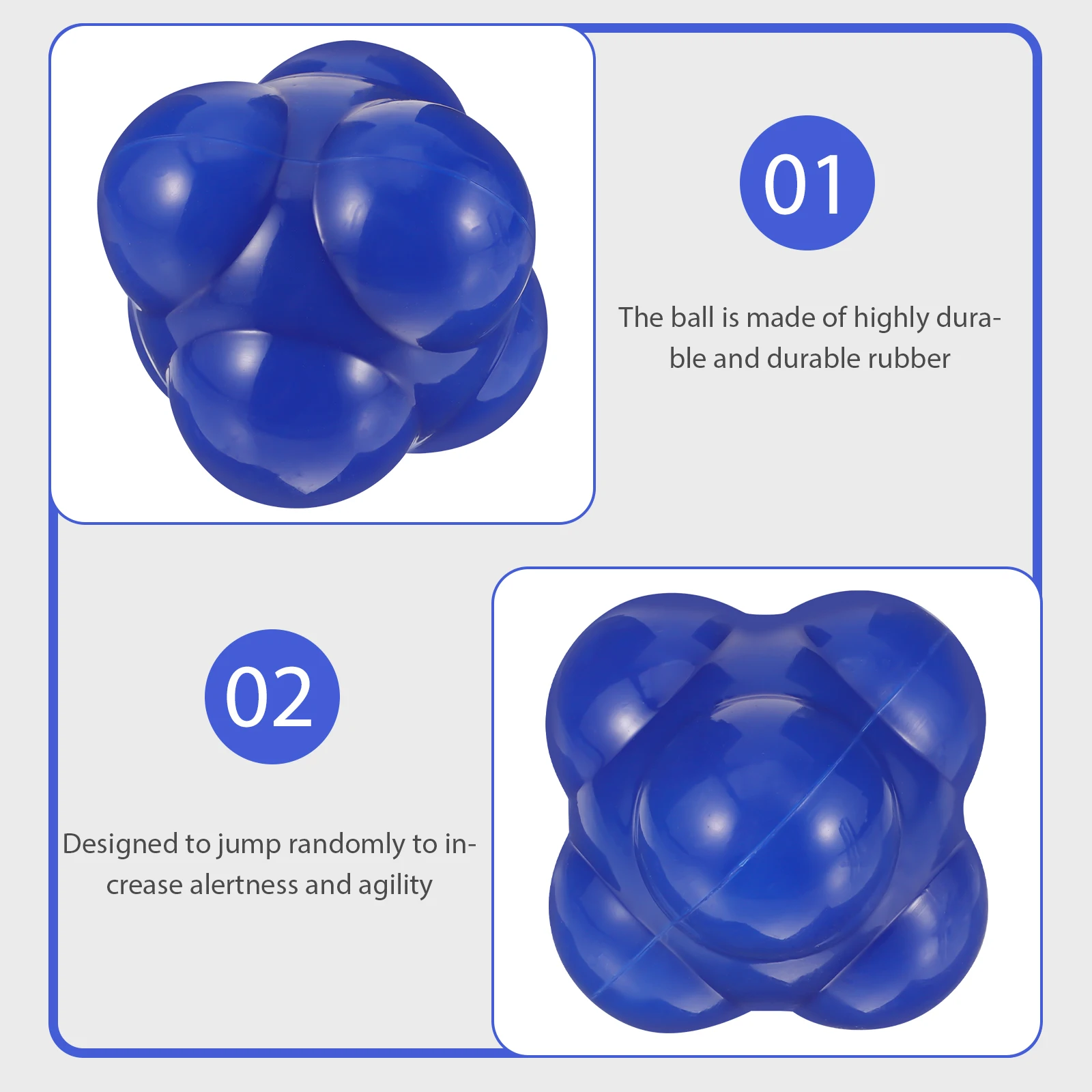 

Agile Training Fitness Exercise Reflex Speed Reaction Sports Equipment Silica Gel Hexagonal Coordination Speed Training Ball For