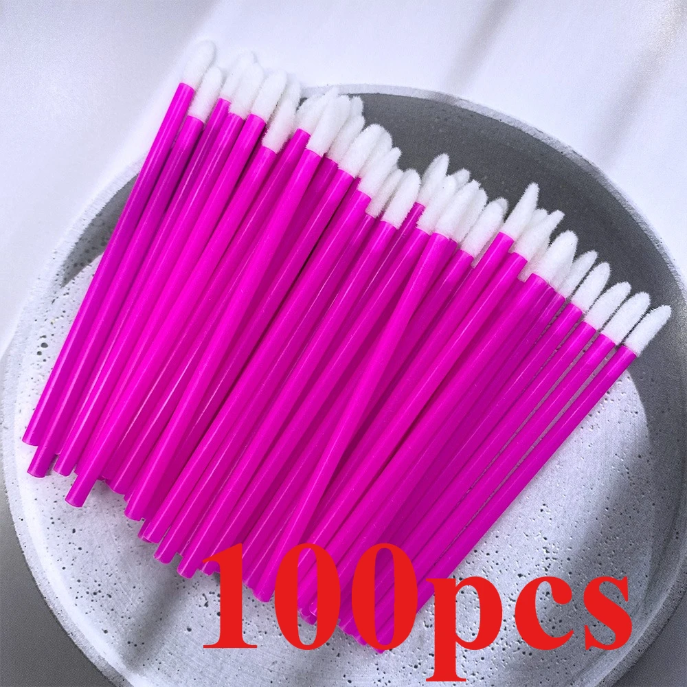 100 Stuks Wegwerp Lippenborstel Wimperverlenging Make-Up Kwasten Lash Extension Mascara Applicator Lipstick Wands Cosmetische Gereedschappen