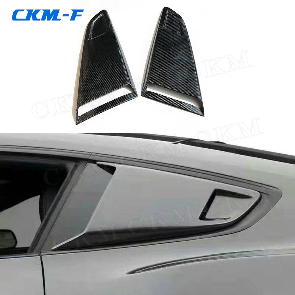 

Carbon fiber Car Side Window air intake trims Vent Decoration for Ford Mustang 2015 2016 2017 2018 Auto styling Accssorise 2 PCS