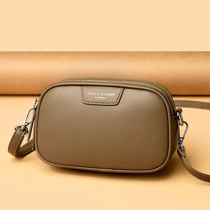 

New fashionable crossbody bag, high-quality portable small square bag, women's zipper shoulder bag with designer letter logo