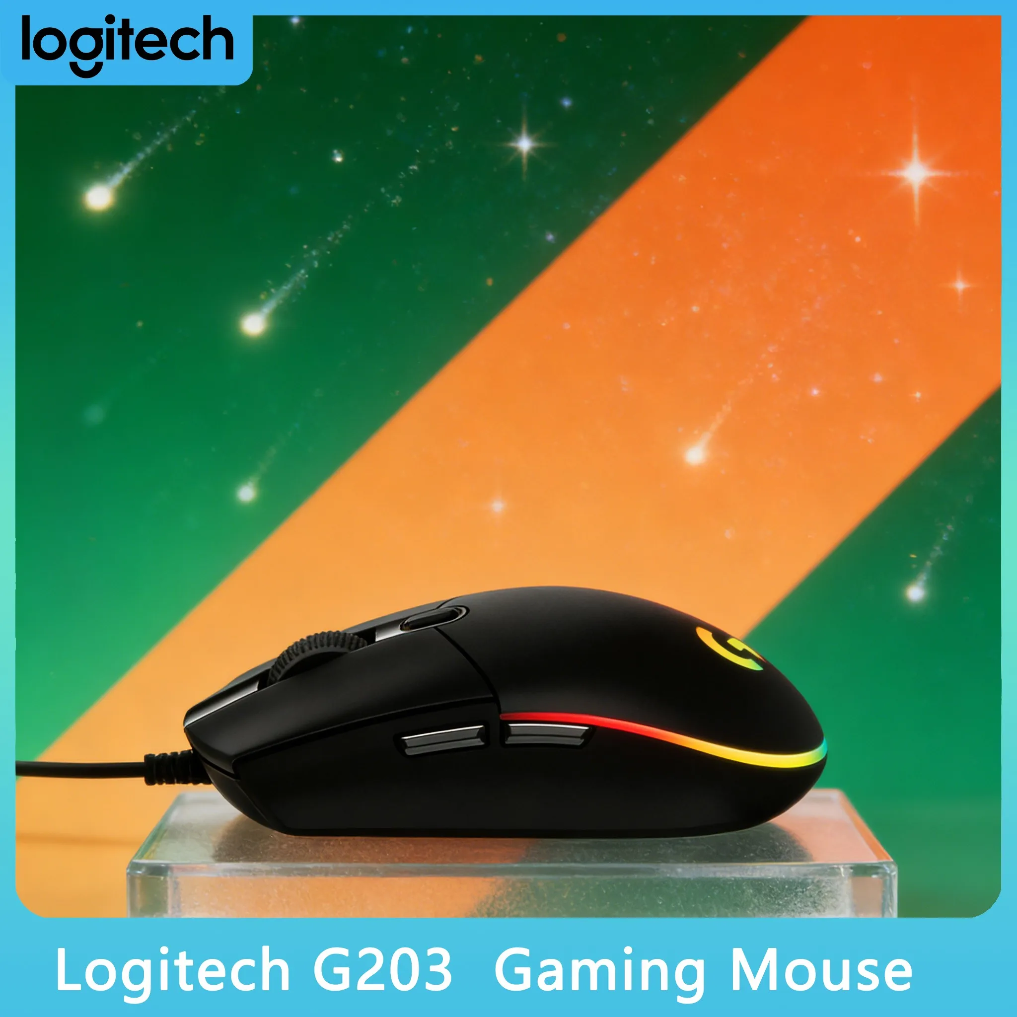 

Logitech G203 RGB Gaming Mouse 1ms Report Rate Ergonomic Top Seller