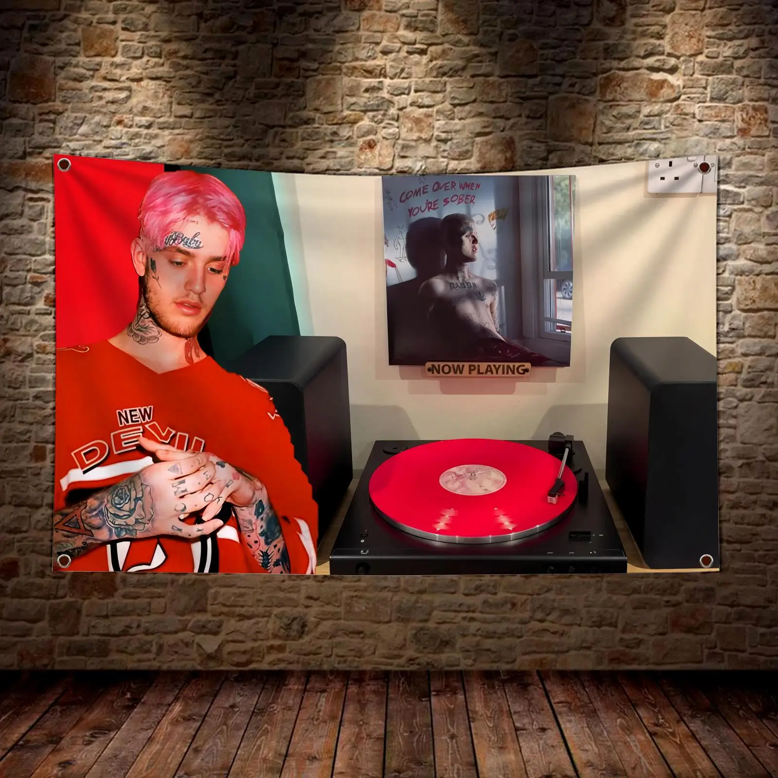 Rap Singer L-Lil P-Peep Flags Custom Decorative Wall Hanging Banner Art for Bedroom Living Room Home Office Outdoor Decor Gift