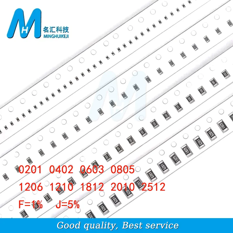 100pcs 0603 5% surface mount resistors 1Ω-10MΩ full range 1/10W 100R 110R 120R 130R 150R 160R 180R 200R 220R 240R 270R 300R 330R