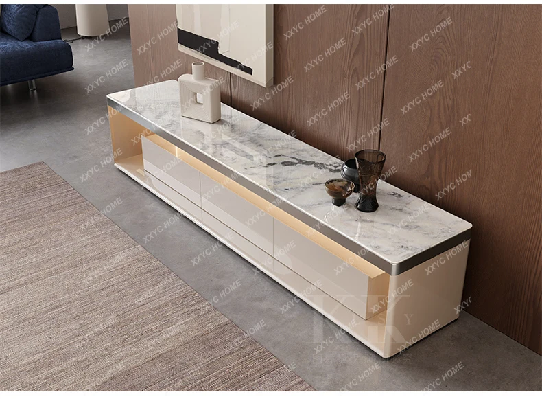 

VHnatural luxury stone TV cabinet coffee table light luxury simplicity high sense new