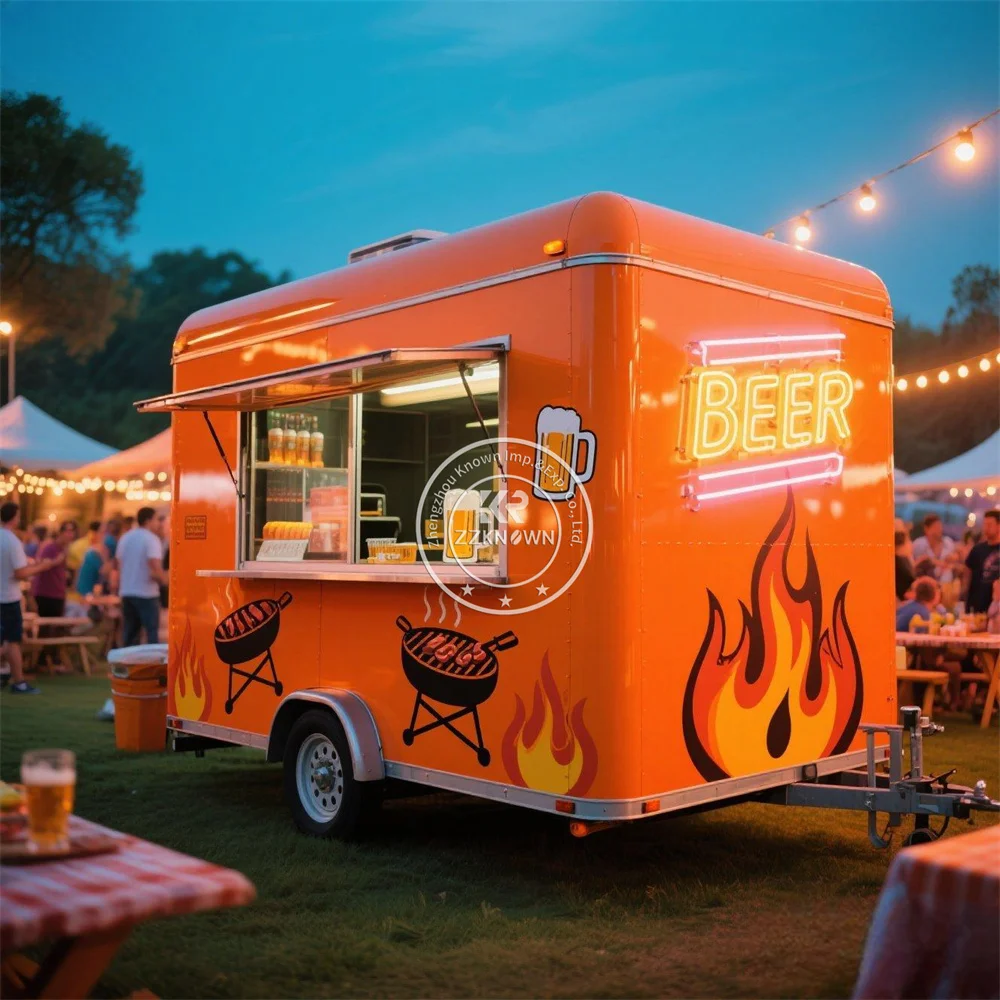 الولايات المتحدة الأمريكية القياسية شاحنة الوجبات السريعة البيتزا شواء المطبخ المحمول مطعم هوت دوج عربات امتياز مقطورة الغذاء مع مجهزة بالكامل #4