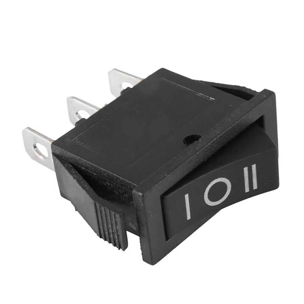 1pc On-Off-On Rectangle Rocker Switch 3 Position SPDT Black For Car Dash Boat 12V Electrical Equipment Supplies