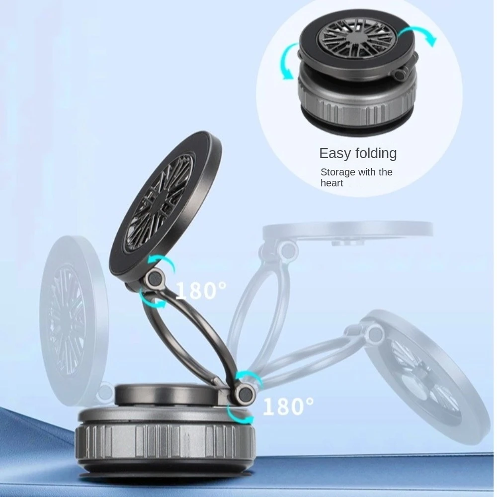 Magnetic Car Phone Holder Vacuum Suction Cup Adsorption Bracket Auto Navigation Holder 360° Rotating Universal