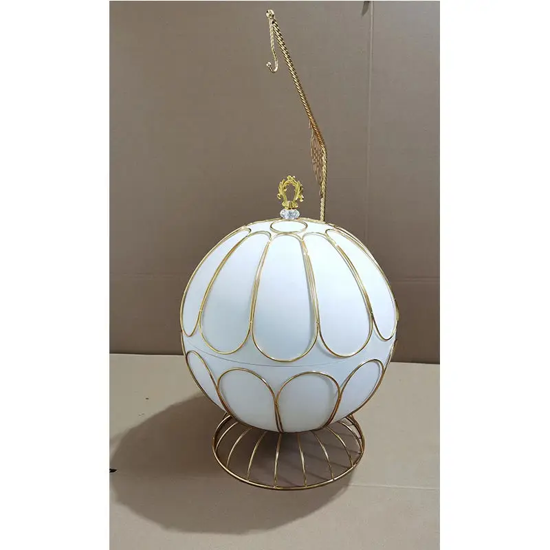 Luxury White 8L Egg Shape Wedding Buffet Catering Set Hotel Supplies Food Warmer Hanging Chafing Dishes