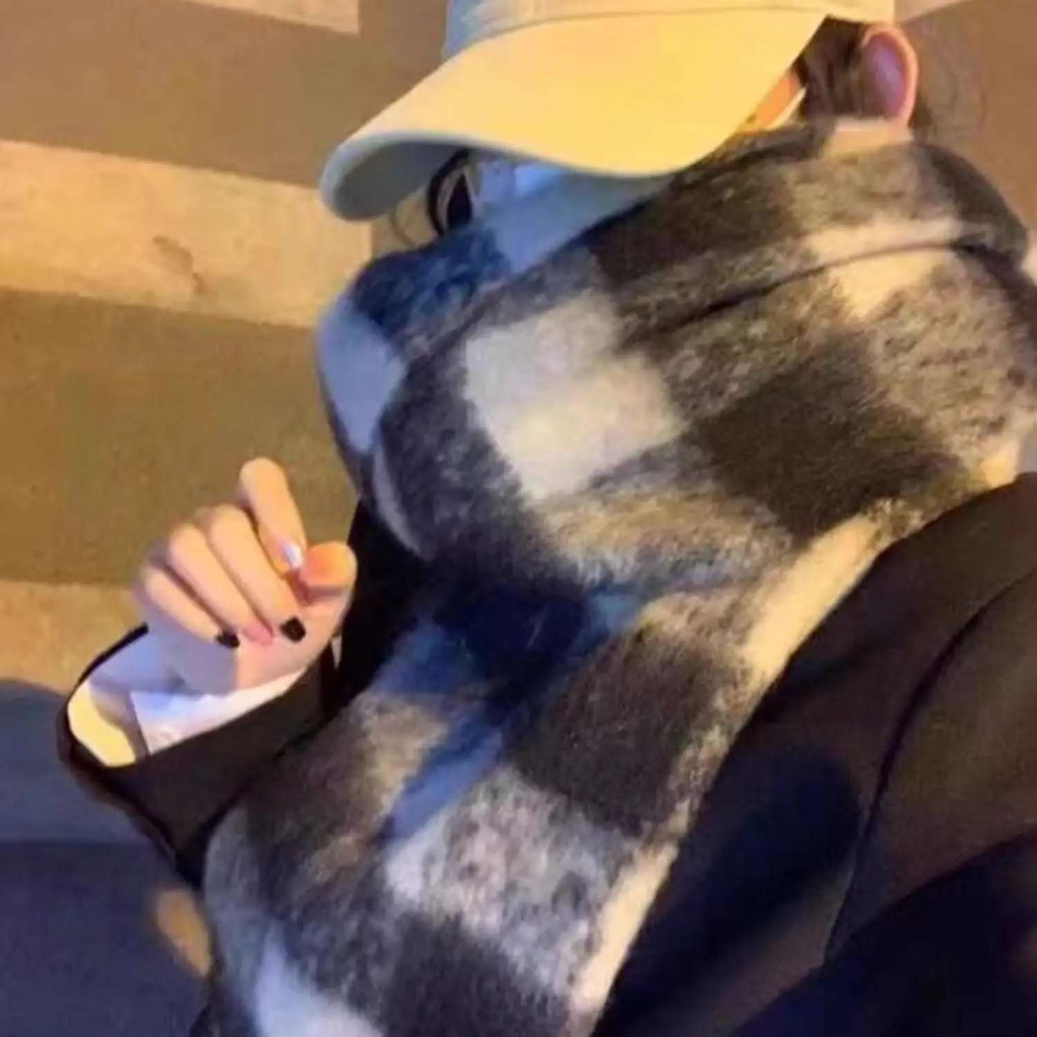 

Retro Imitation Mohair Plaid Scarf Tassel Thicken Winter Scarves Solid Color Plush Long Shawl Student