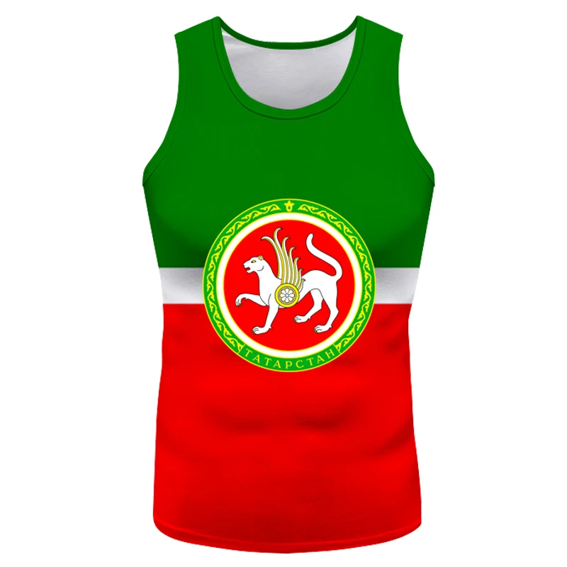 

Tatarstan Vest Free Custom Made Kazan Tank Top Flag Word Russian Russia Print Almetyevsk Naberezhnye Chelny Sleeveless T-shirt