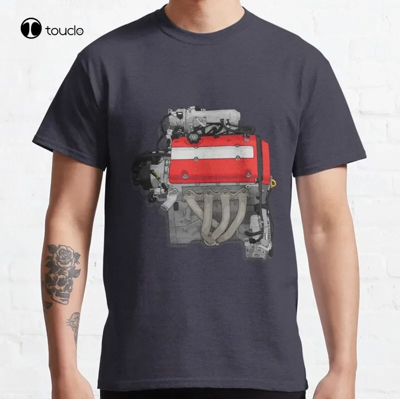 H22 Engine Sticker Civic Type R Vtec Dohc H22 H23 H22A H22A2 Prelude Accord Euro R Classic T-Shirt Cotton Tee Shirt Women Shirts