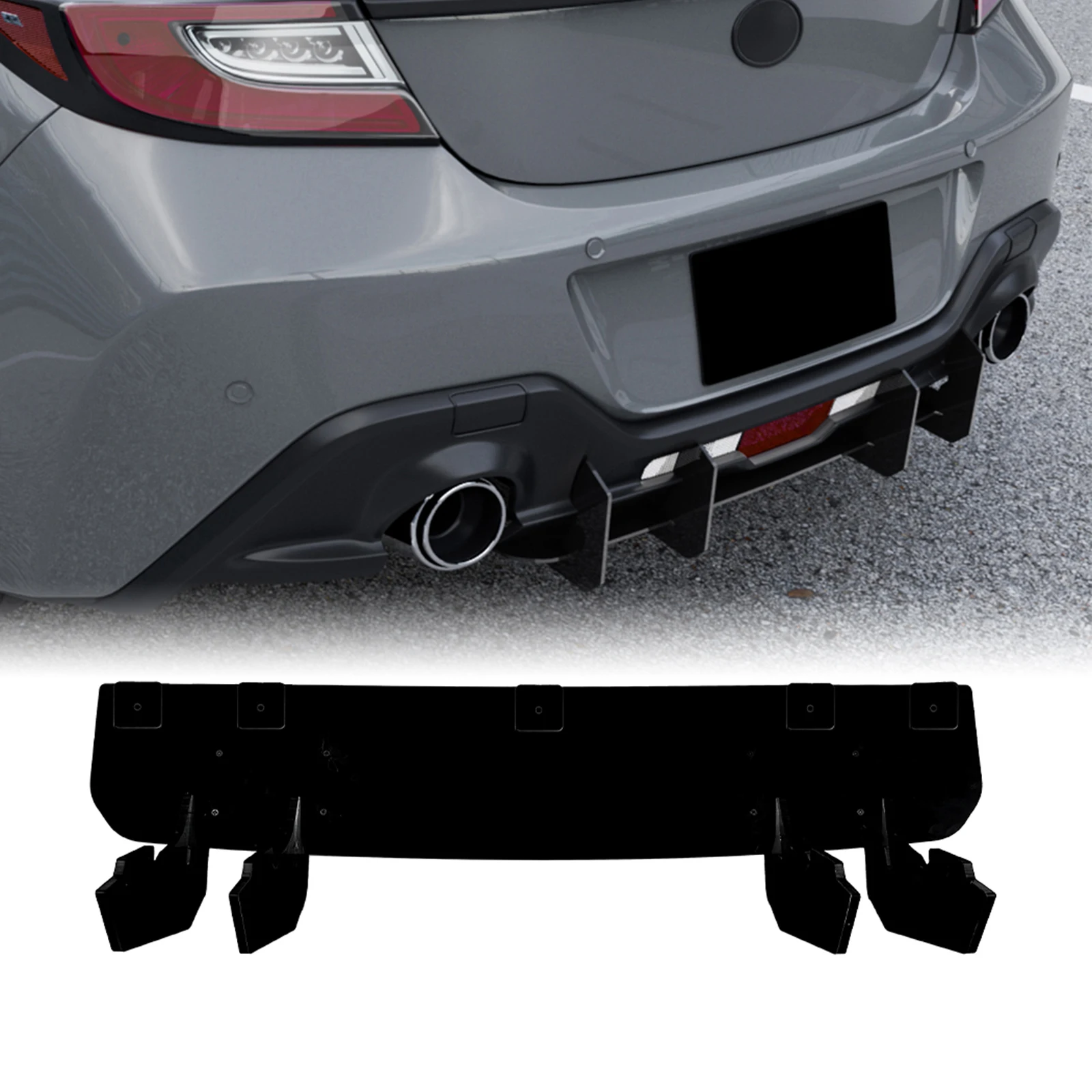 Rear Bumper Diffuser Lip For Toyota GR86 Subaru BRZ 2022-2024 Coupe 2-Door Boot Lower Spoiler Plate Splitter Protector Bracket