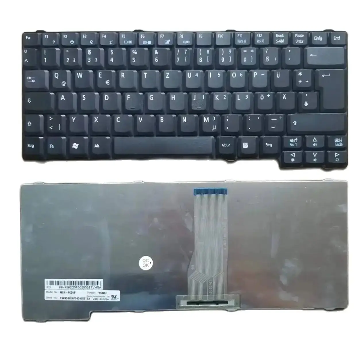 

New GR German Keyboard For Acer TM240 Travelmate 2100 2600 1360 1520 1660 Black