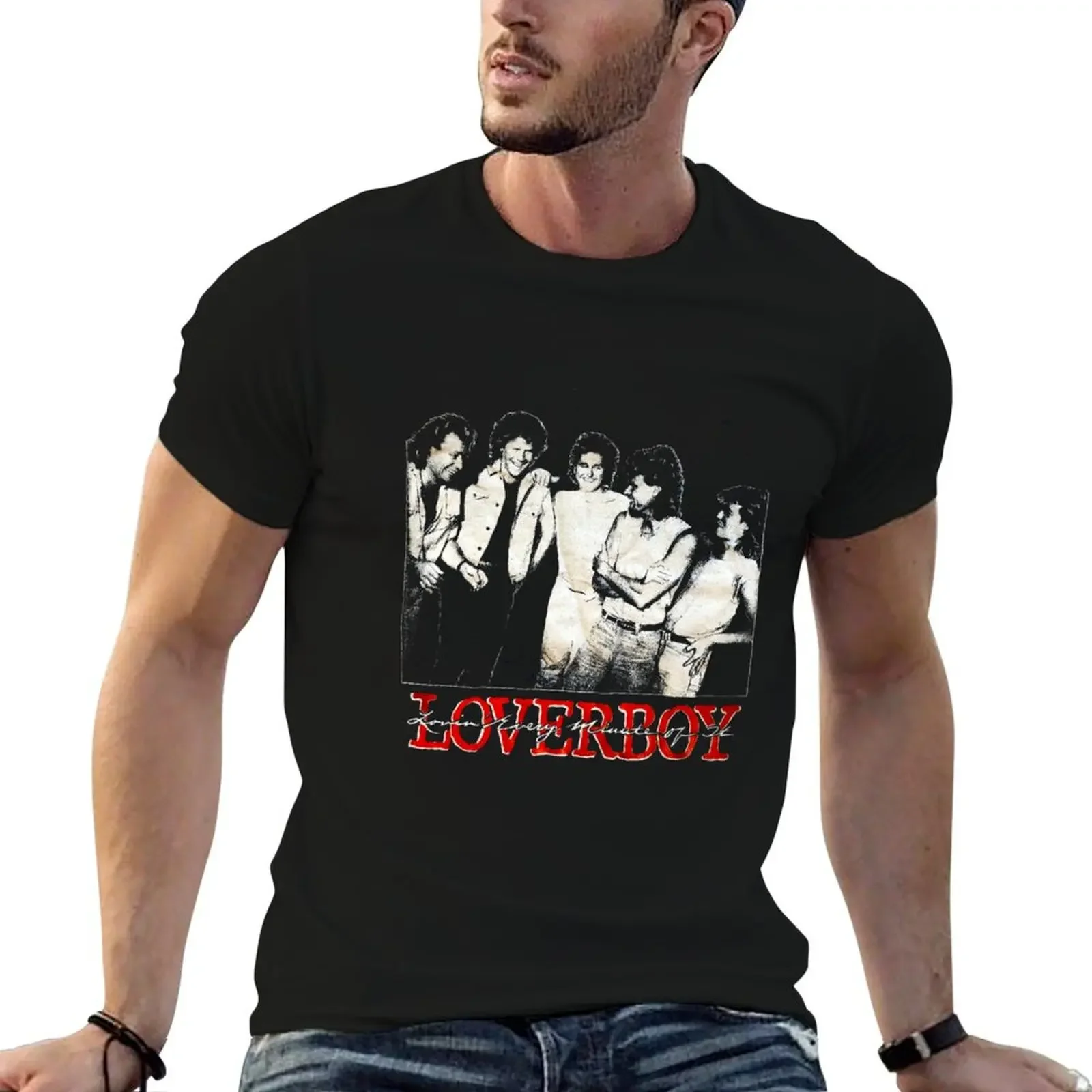 

Loverboy T-Shirt hippie clothes plain cotton t shirt men