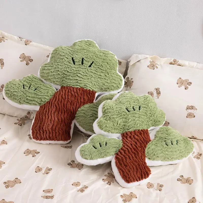 المتخصصة محاكاة الكرتون الصغيرة الصنوبر ألعاب من نسيج مخملي لطيف وسادة وسادة أريكة المنزل مكتب زهر الكرز كرسي داعم للفقرات القطنية #6