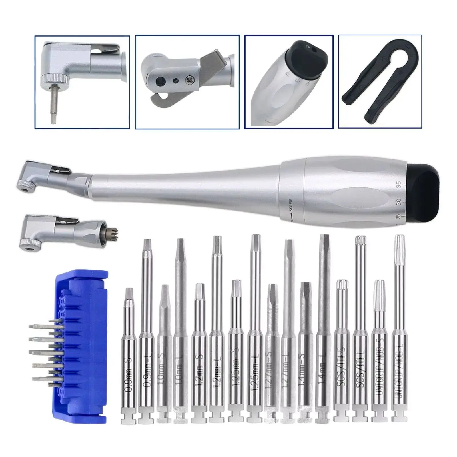 

Набор динамометрических ключей для дентальных имплантатов, 16 шт., универсальные отвертки, инструменты для закручивания винтов, ручной инструмент, совместимый с SD-TORQUE