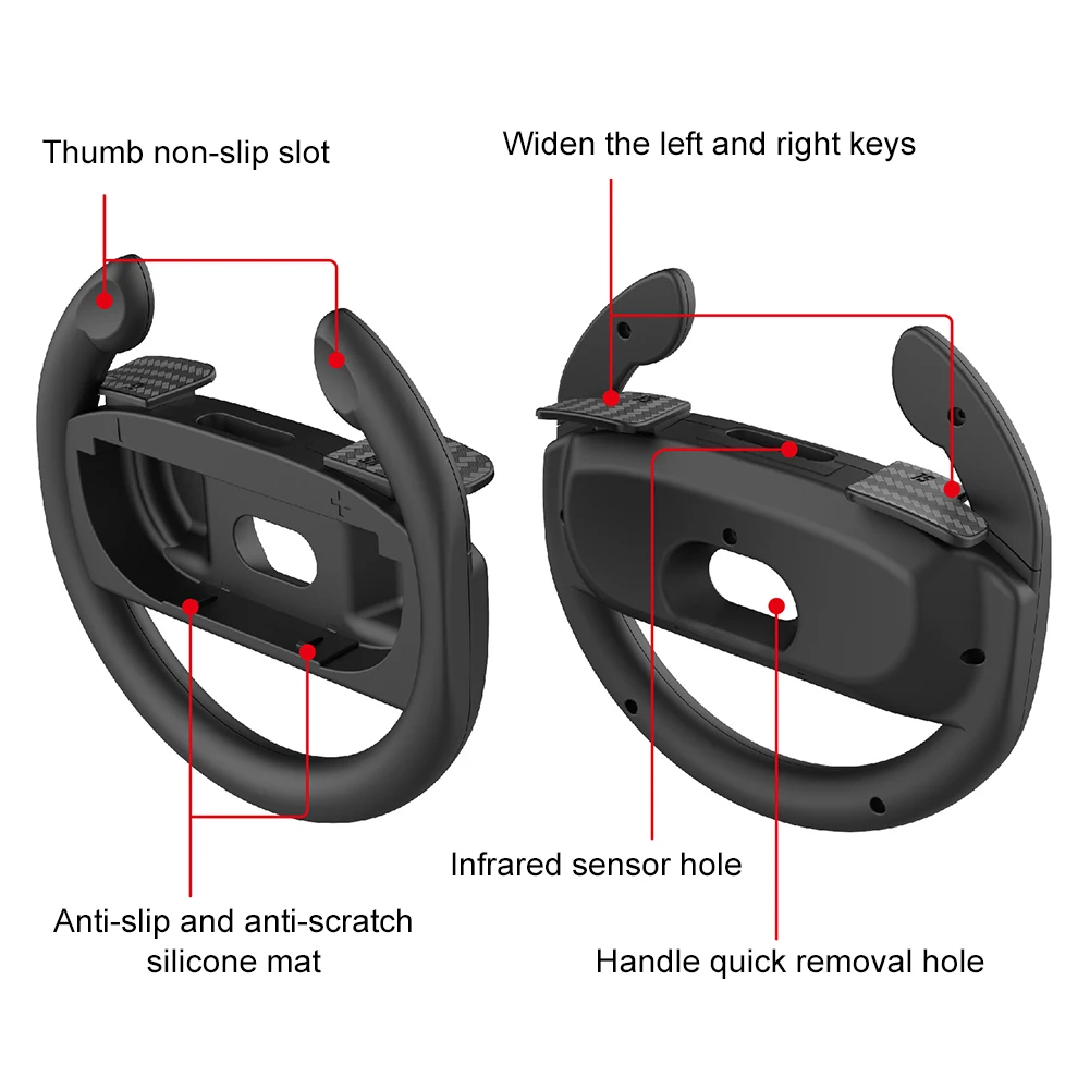 2 pçs/set Volante de Corrida para Switch 2 Controlador Jogo Grip Handle Stand Holder para Switch 2 Acessórios de Jogos