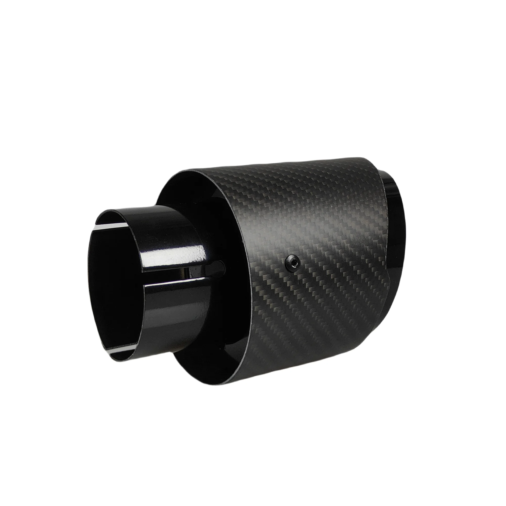 1 pz universale per auto in fibra di carbonio coda gola silenziatore in acciaio inossidabile nero brillante twill opaco silenziatore punta ugello di scarico