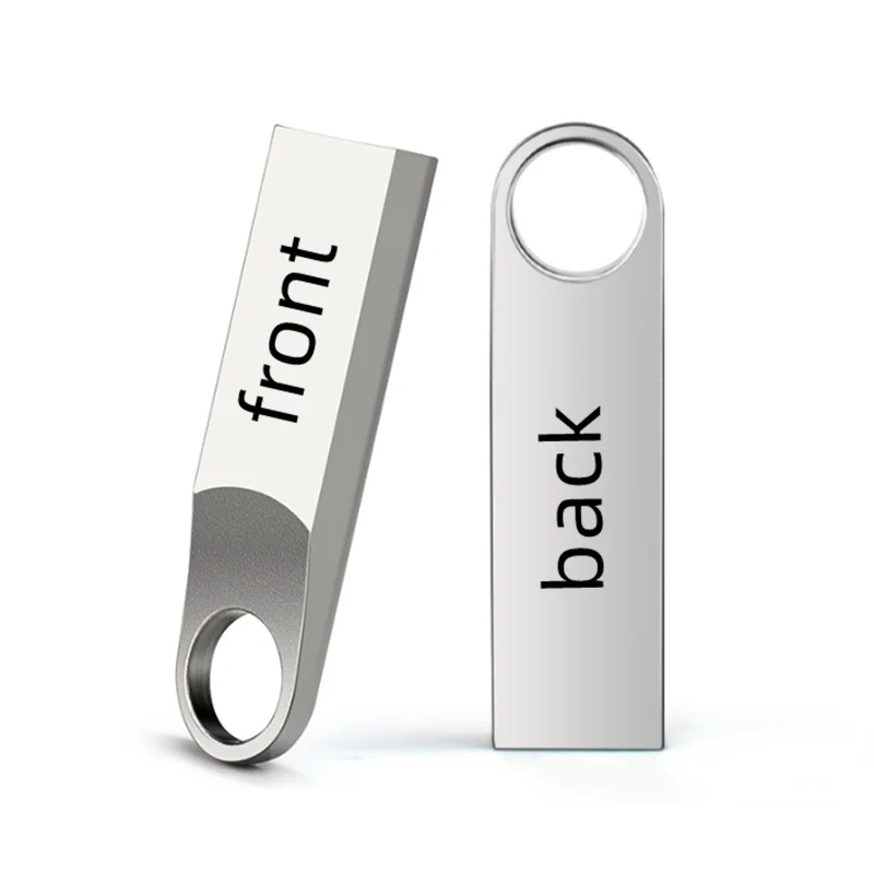 จัดส่งฟรี20ชิ้น/ล็อตฟรีที่กำหนดเองชื่อโลโก้ Silver Mini โลหะ USB2.0/3.0แฟลชไดรฟ์4GB 8GB 64GB หน่วยความจำ128GB